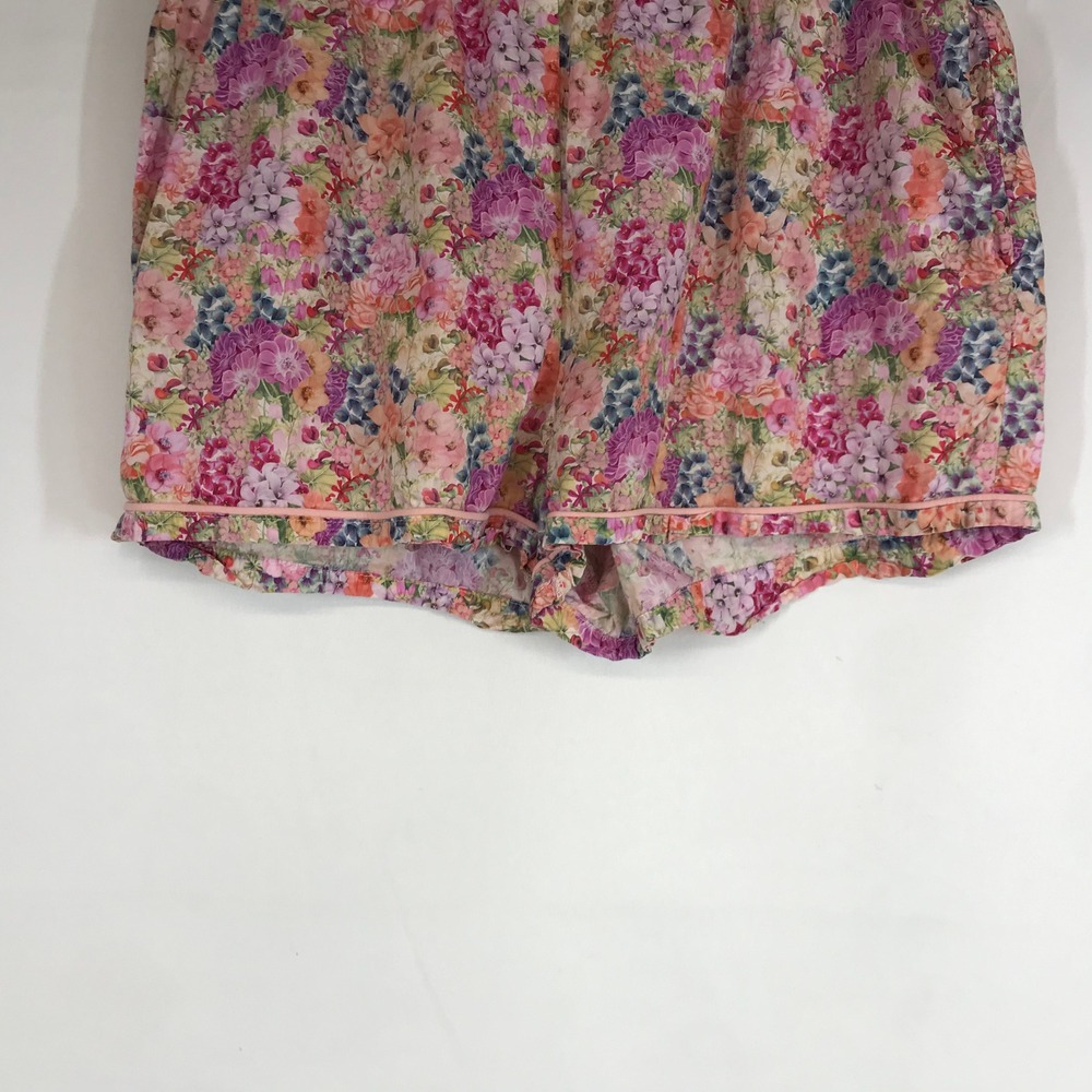 Papinelle Liberty Fabric Floral Pajama Shorts Women's Small Elastic Waist - Picture 3 of 8